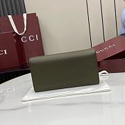 GUCCI | Softbit continental wallet grainy leather in green - 4