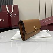 GUCCI | Softbit continental wallet grainy leather in brown - 5