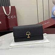 GUCCI | Softbit continental wallet grainy leather in black - 1
