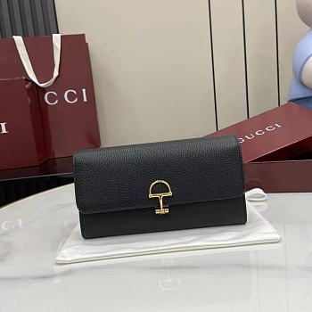 GUCCI | Softbit continental wallet grainy leather in black