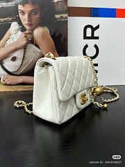 CHANEL | CC Classic Mini Flap Bag In White - 5