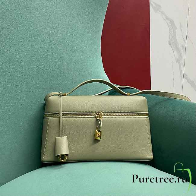 LORO PIANA | Extra Bag L27 Smooth Calfskin Dark Lichen Green - 1