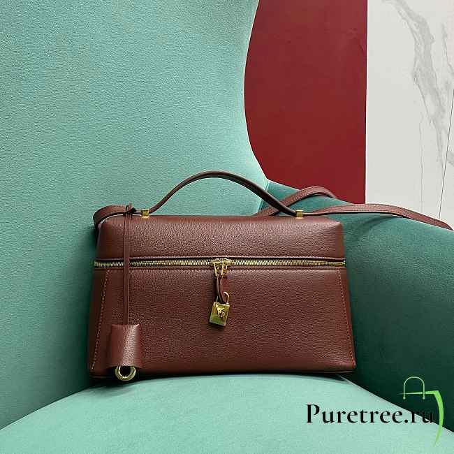 LORO PIANA | Extra Bag L27 Smooth Calfskin Deep Kummel/Sun Gold - 1