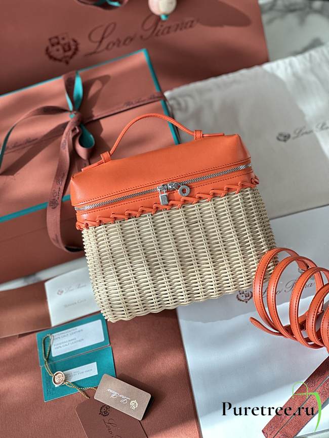 LORO PIANA | Extra Pocket L19 North-South wicker orange - 1