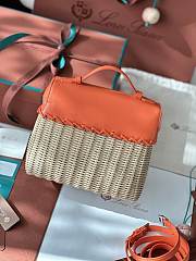 LORO PIANA | Extra Pocket L19 North-South wicker orange - 3