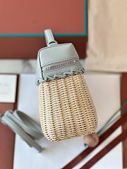 LORO PIANA | Extra Pocket L19 North-South wicker Malt/Eucalyptus/Antique Silver - 6