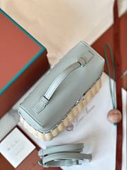 LORO PIANA | Extra Pocket L19 North-South wicker Malt/Eucalyptus/Antique Silver - 4