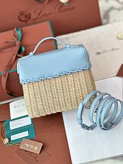 LORO PIANA | Extra Pocket L19 North-South wicker blue - 5