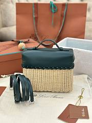 LORO PIANA | Extra Pocket L19 North-South wicker dark green - 5