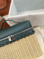 LORO PIANA | Extra Pocket L19 North-South wicker dark green - 4