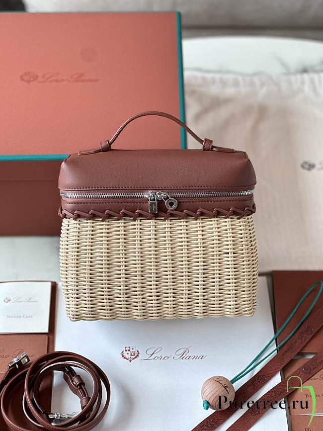 LORO PIANA | Extra Pocket L19 North-South wicker Deep Kummel - 1