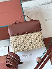 LORO PIANA | Extra Pocket L19 North-South wicker Deep Kummel - 4