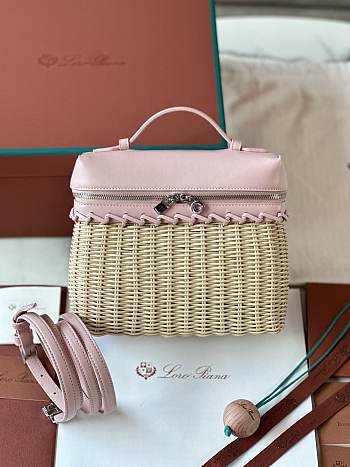 LORO PIANA | Extra Pocket L19 North-South wicker pink