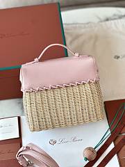 LORO PIANA | Extra Pocket L19 North-South wicker pink - 2