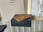 PRADA | Fiery Saffiano Leather Card Holder In Brown - 6