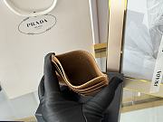 PRADA | Fiery Saffiano Leather Card Holder In Brown - 4