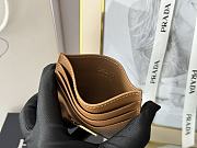 PRADA | Fiery Saffiano Leather Card Holder In Brown - 2
