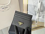 PRADA | Fiery Saffiano Leather Card Holder In Gold-Black - 3