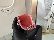 PRADA | Fiery Saffiano Leather Card Holder In Pink - 6