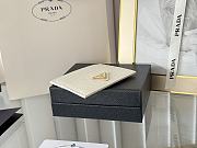 PRADA | Fiery Saffiano Leather Card Holder In White - 5