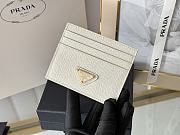 PRADA | Fiery Saffiano Leather Card Holder In White - 2