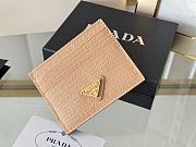 PRADA | Fiery Saffiano Leather Card Holder In Beige - 3