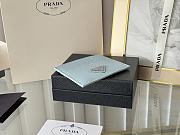 PRADA | Fiery Saffiano Leather Card Holder In Blue - 2
