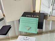 PRADA | Fiery Saffiano Leather Card Holder In Green - 1