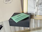 PRADA | Fiery Saffiano Leather Card Holder In Green - 6