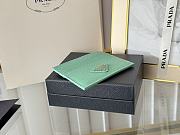 PRADA | Fiery Saffiano Leather Card Holder In Green - 3