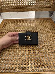 CELINE | Triomphe Accordeon Wallet In Black - 1