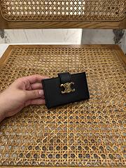 CELINE | Triomphe Accordeon Wallet In Black - 4