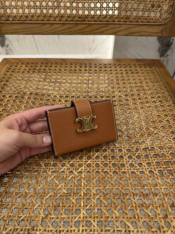 CELINE | Triomphe Accordeon Wallet In Brown 