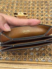 CELINE | Triomphe Accordeon Wallet In Brown  - 6