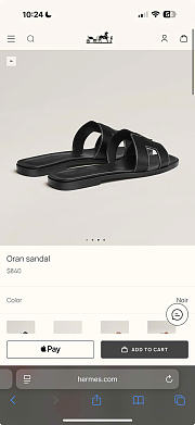 HERMES | Oran Sandals In Black - 5