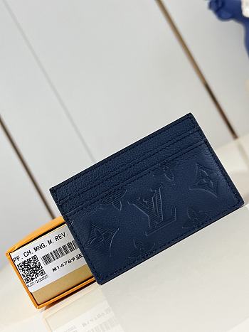 LOUIS VUITTON | Double Card Holder Navy Blue M14789 