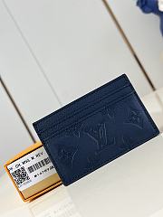 LOUIS VUITTON | Double Card Holder Navy Blue M14789  - 2
