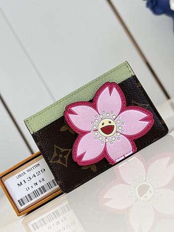 LV x TM Card Holder Sakura Brown M13429