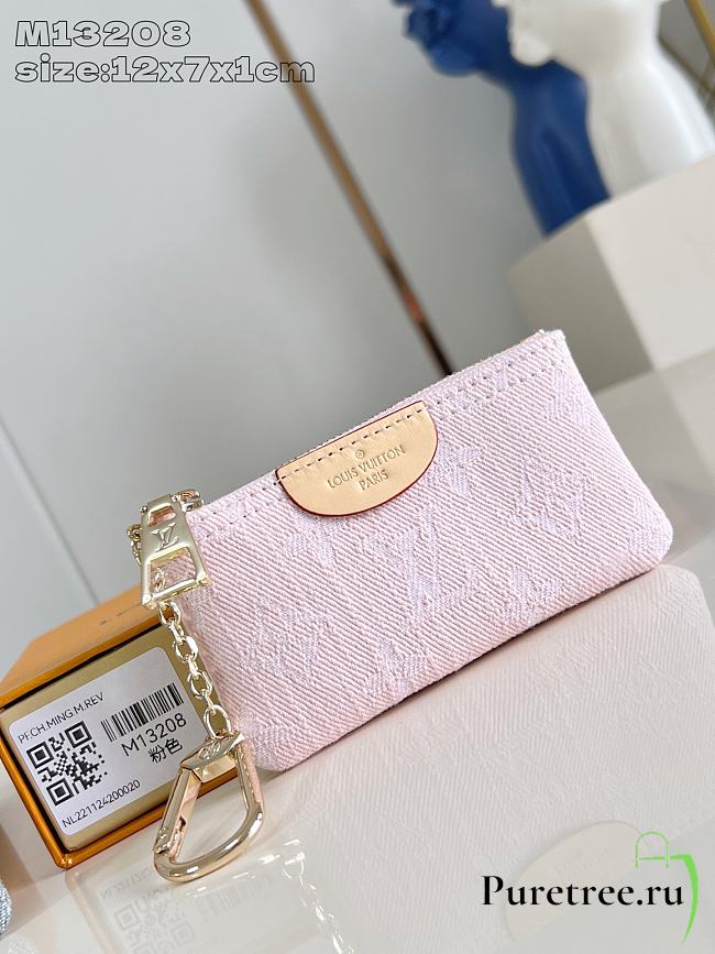 LOUIS VUITTON | Key Pouch Denim Washed Pink M13208 - 1