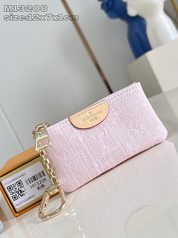 LOUIS VUITTON | Key Pouch Denim Washed Pink M13208