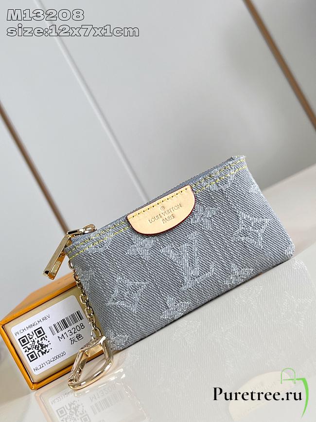 LOUIS VUITTON | Key Pouch Denim Washed Blue M13208 - 1