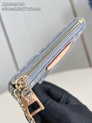 LOUIS VUITTON | Key Pouch Denim Washed Blue M13208 - 5