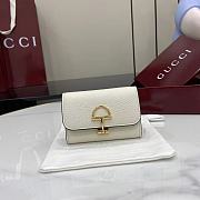 GUCCI | Softbit card case Gold-toned hardware in white - 1