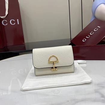 GUCCI | Softbit card case Gold-toned hardware in white
