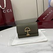 GUCCI | Softbit card case Gold-toned hardware in green - 1