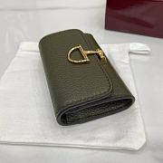 GUCCI | Softbit card case Gold-toned hardware in green - 4