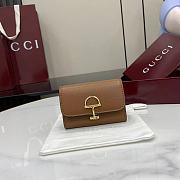 GUCCI | Softbit card case Gold-toned hardware in brown - 1