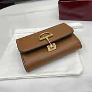 GUCCI | Softbit card case Gold-toned hardware in brown - 5