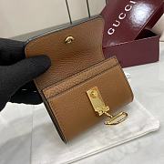 GUCCI | Softbit card case Gold-toned hardware in brown - 2