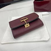 GUCCI | Softbit card case Gold-toned hardware in burgundy - 4